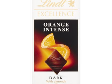 Lindt Chocolate EXCELLENCE negro con naranja, tableta de chocolate puro, aromático y extrafino, con cacao y toque a naranja Embalaje Deteriorado For Discount