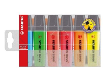 STABILO Marcador fluorescente - Estuche con 6 colores, ideal para subrayar y resaltar textos Embalaje Deteriorado Online Hot Sale