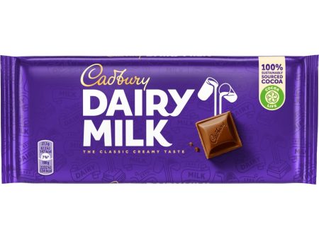 Cadbury Dairy Milk - Tableta Clásica de Chocolate con Leche, 110g Embalaje Deteriorado Cheap