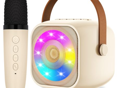 Karaoke 2 Microfonos, Máquina para Niños y Micrófonos Inalámbricos, Altavoz Bluetooth Portátil Embalaje Deteriorado Supply