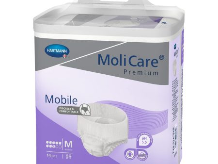 Molicare Premium Mobile - Pañales Desechables para Adultos, Protección Máxima para Incontinencia Severa, Unisex, 14 Unidades, Talla M (80-120cm) Embalaje Deteriorado Discount