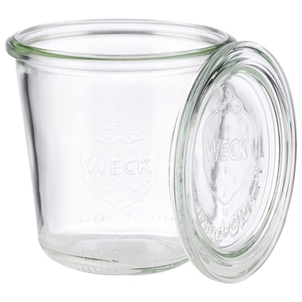 Juego de 6 Vasos de Cristal WECK 290 ml con Tapa - Diseño Original Embalaje Deteriorado Online Hot Sale