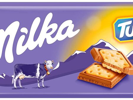 Milka - Tableta de Chocolate con Leche de los Alpes Cubierto de Galletas TUC Tabletas de 35 g Embalaje Deteriorado (Cad: 31 08 2025) Supply