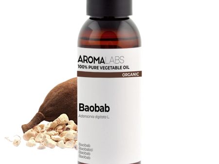 Aceite Vegetal de Baobab Orgánico - 50mL - 100% Puro y Natural, Prensado en Frío - Certificado Cosmos - AROMA LABS Embalaje Deteriorado Online