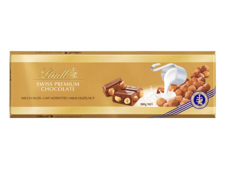 Lindt - Tablette CHOCOLATE PREMIUM SUIZO - Chocolate con Leche y Avellanas, 300g Embalaje Deteriorado (Cad: 31 07 2025) Sale